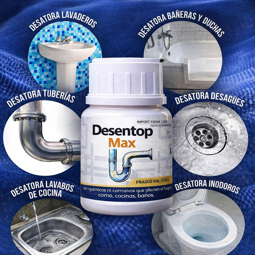 DesentopMax® La solución rápida para destapar pias, baños y tuberías y eliminar insectos en casa